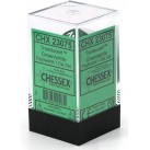 Translucent 7-Piece Dice Set (Green/White)