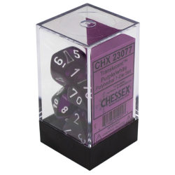 Translucent 7-Piece Dice Set (Purple/White)