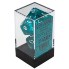 Translucent 7-Piece Dice Set (Teal/White)