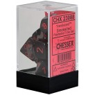 Translucent 7-Piece Dice Set (Smoke/Red)