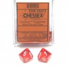 Translucent 10-Piece D10 Dice Set (Orange/White)
