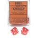 Translucent 10-Piece D10 Dice Set (Orange/White)