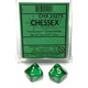 Translucent 10-Piece D10 Dice Set (Green/White)