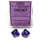Translucent 10-Piece D10 Dice Set (Purple/White)