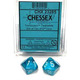 Translucent 10-Piece D10 Dice Set (Teal/White)