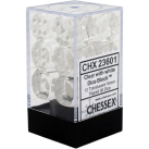 Translucent 12-Piece D6 Dice Set (Clear/White)