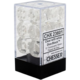 Translucent 12-Piece D6 Dice Set (Clear/White)