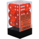 Translucent Set of 12 D6 Dice (Orange/White)