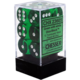 Translucent Set of 12 D6 Dice (Green/White)