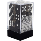 Translucent Set of 12 D6 Dice (Smoke/White)