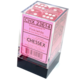 Translucent Set of 12 D6 Dice (Pink/White)