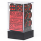 Speckled 12-Piece D6 Dice Set (Smoke/Red)