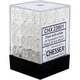 Translucent 36-Piece D6 Dice Set (Clear/White)