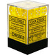 Translucent 36-Piece D6 Dice Set (Yellow/White)