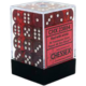 Translucent 36-Piece D6 Dice Set (Red/White)