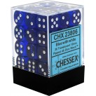 Translucent 36-Piece D6 Dice Set (Blue/White)