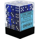Translucent 36-Piece D6 Dice Set (Blue/White)