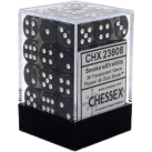 Translucent 36-Piece D6 Dice Set (Smoke/White)
