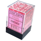 Translucent 36-Piece D6 Dice Set (Pink/White)