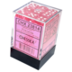 Translucent 36-Piece D6 Dice Set (Pink/White)