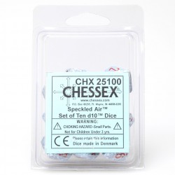 Speckled Set of D10 Dice (Air)