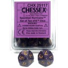 Speckled Set of D10 Dice (Hurricane)