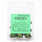 Speckled Set of D10 Dice (Golden Recon)