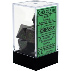 Speckled 7-Piece Dice Set (Earth)
