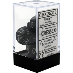 Speckled 7-Piece Dice Set (Ninja)