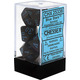 Speckled 7-Piece Dice Set (Blue Stars)