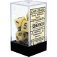 Opaque 7-Piece Dice Set (Ivory/Black)