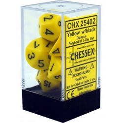 Opaque 7-Piece Dice Set (Yellow/Black)