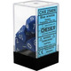 Opaque 7-Piece Dice Set (Blue/White)