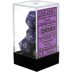 Opaque 7-Piece Dice Set (Purple/White)