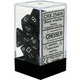 Opaque 7-Piece Dice Set (Black/White)
