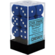 Opaque 12-Piece D6 Dice Set (Blue/White)