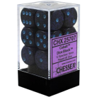 Speckled Set of 12 D6 Dice (Cobalt)