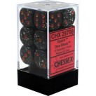 Speckled Set of 12 D6 Dice (Space) 16mm