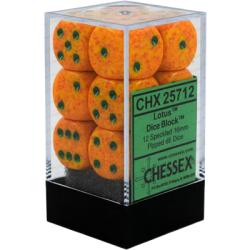 Speckled Set of 12 D6 Dice (Lotus)