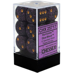 Speckled Set of 12 D6 Dice (Hurricane)