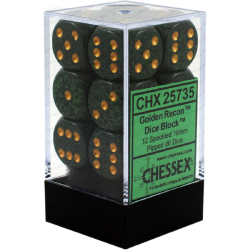 Speckled Set of 12 D6 Dice (Golden Recon)