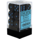 Speckled Set of 12 D6 Dice (Blue Stars)