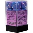 Speckled Set of 12 D6 Dice (Silver Tetra) 16mm