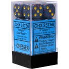 Speckled Set of 12 D6 Dice (Twilight) 16mm