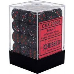 Speckled Set of 36 D6 Dice (Space) 12mm