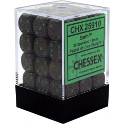 Speckled Set of 36 D6 Dice (Earth) 12mm