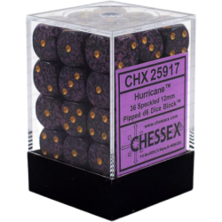 Speckled Set of 36 D6 Dice (Hurricane)