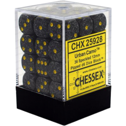 Speckled Set of 36 D6 Dice (Urban Camo) 12mm