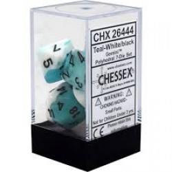 Gemini 7-Die Set (Teal-White/Black)