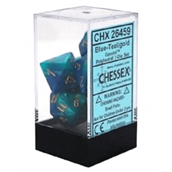 Gemini 7-Die Set (Blue-Teal/Gold)